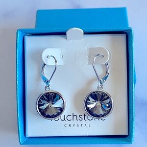 Touchstone Crystal LuLu Silver Night Earrings
